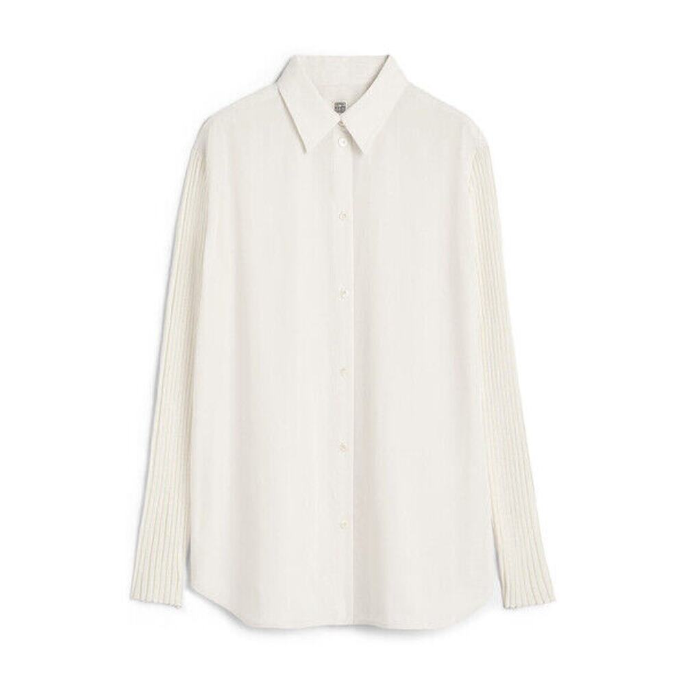 Toteme Bi-Material Shirt - S White
